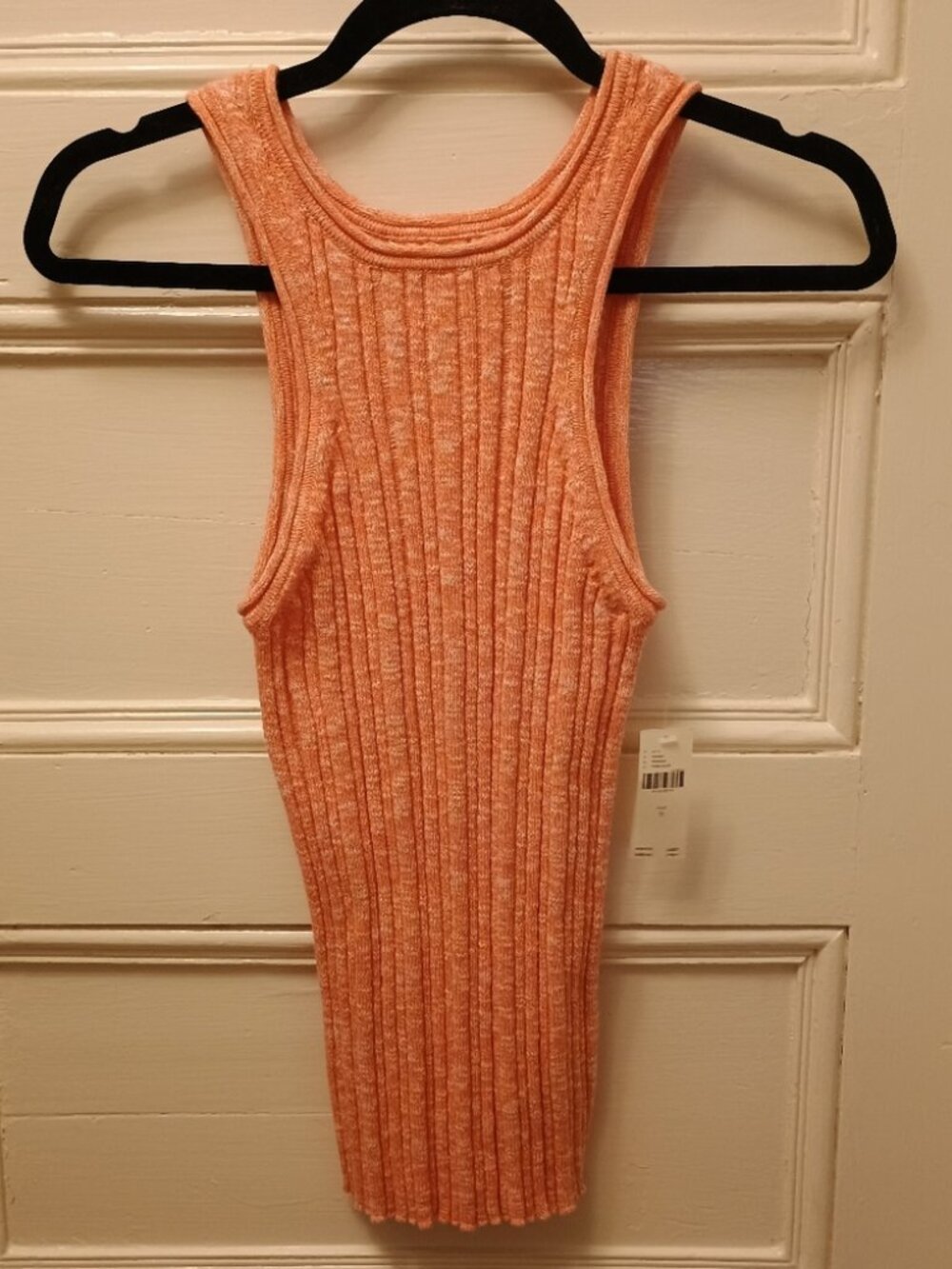 By Anthropologie Cotton Blend Knit Racerback Tank Top, Pink, Small, NWT - Picture 2 of 6